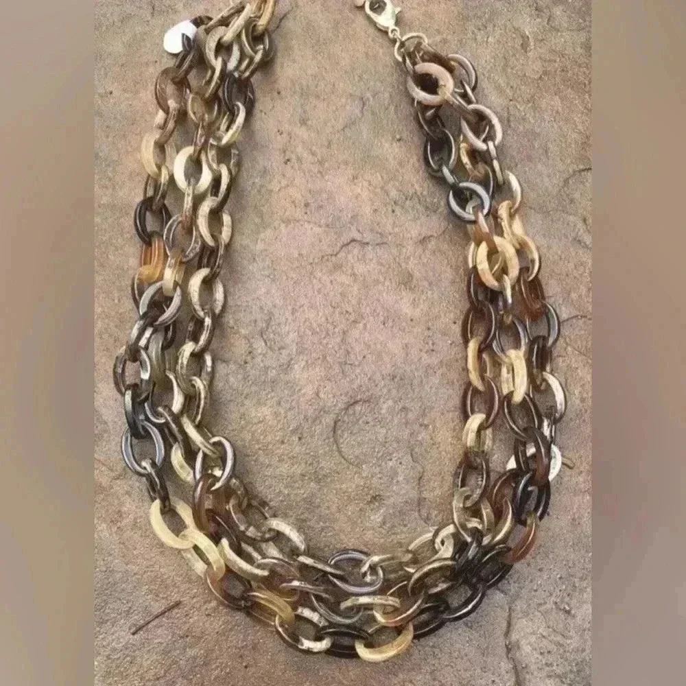 Tortoise Triple Strand Necklace - Picture 2 of 8